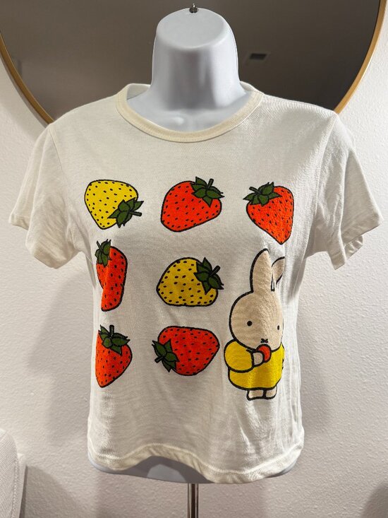 Miffy Tops - Miffy Strawberry Baby Tee